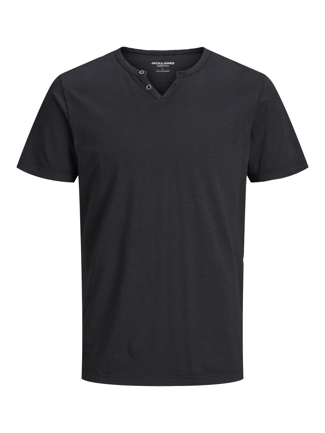 Split Neck Cloud T-shirt black
