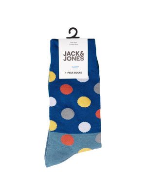 Pair of Jack &amp; Jones Block Galaxy blue socks