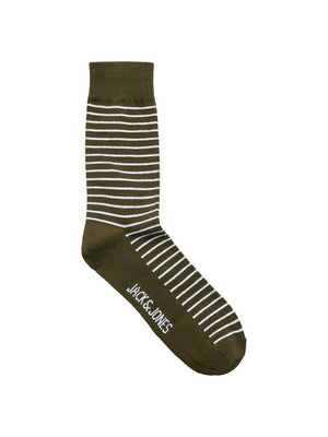 Paire de chaussettes Jack & Jones Thin Strip Olive night