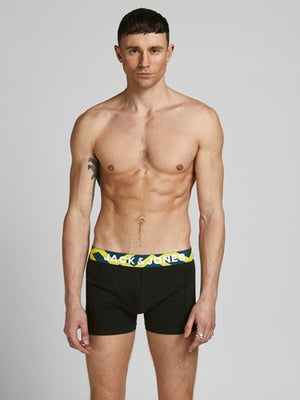 Boxer court Jack & Jones George noir et jaune