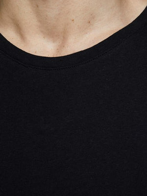 Jack & Jones - Linen Basic Crew Neck T-shirt : Black