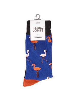 Paire de chaussettes Jack & Jones Summer Flamingo Galaxy Blue