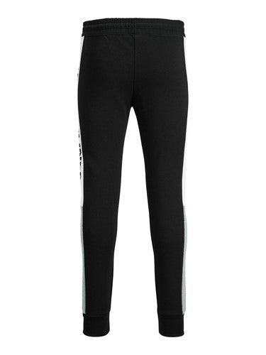 Pantalon de coton ouaté Jack & Jones Will logo blocking noir