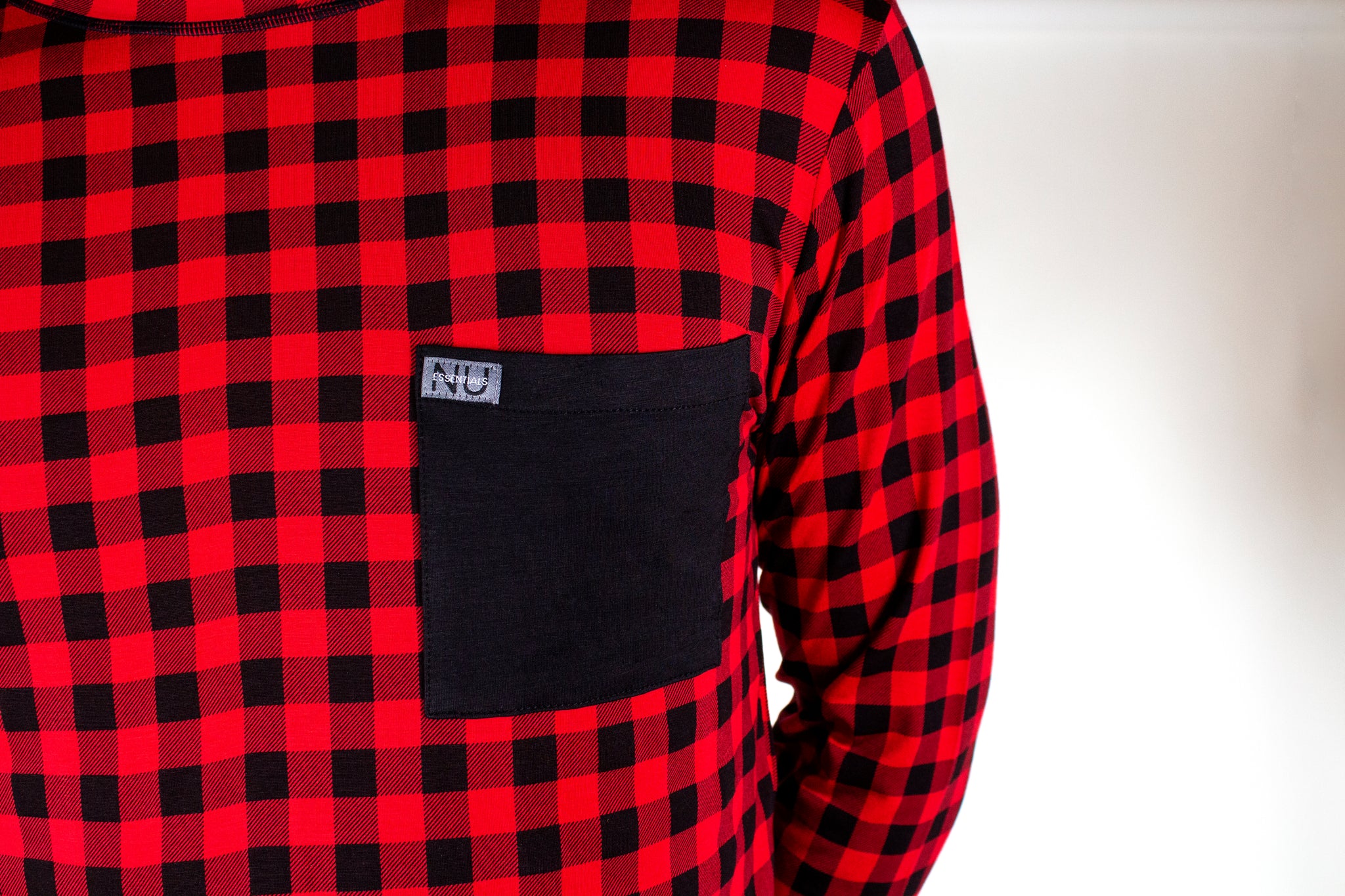 Nu Red Plaid Long Sleeve Sweater
