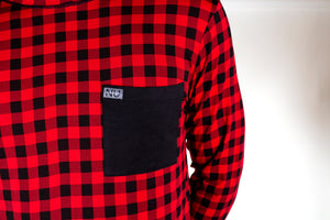 Nu Red Plaid Long Sleeve Sweater