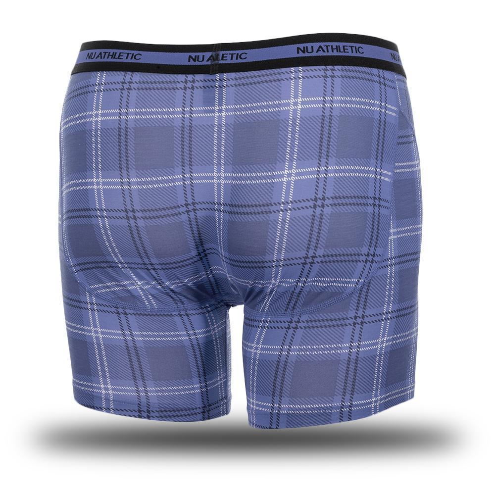 Nu Athletic - Boxer Brief : Check Blue