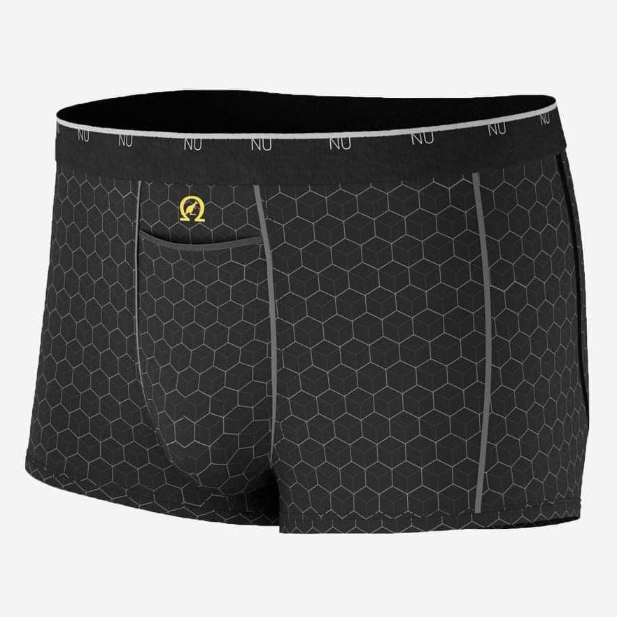 Boxer court Nu Athlétique Hexagone noir