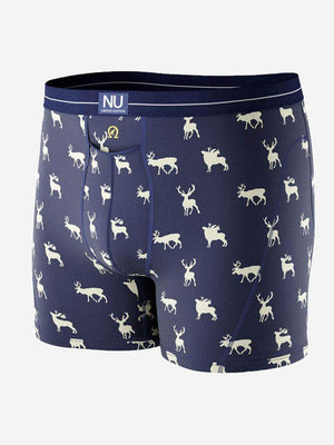 Boxer Nu Athlétique Orignaux bleu marine