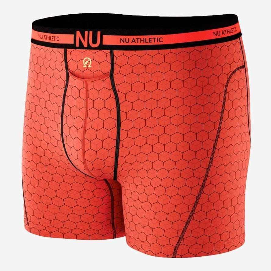 Boxer Nu Athlétique Hexagone rouge