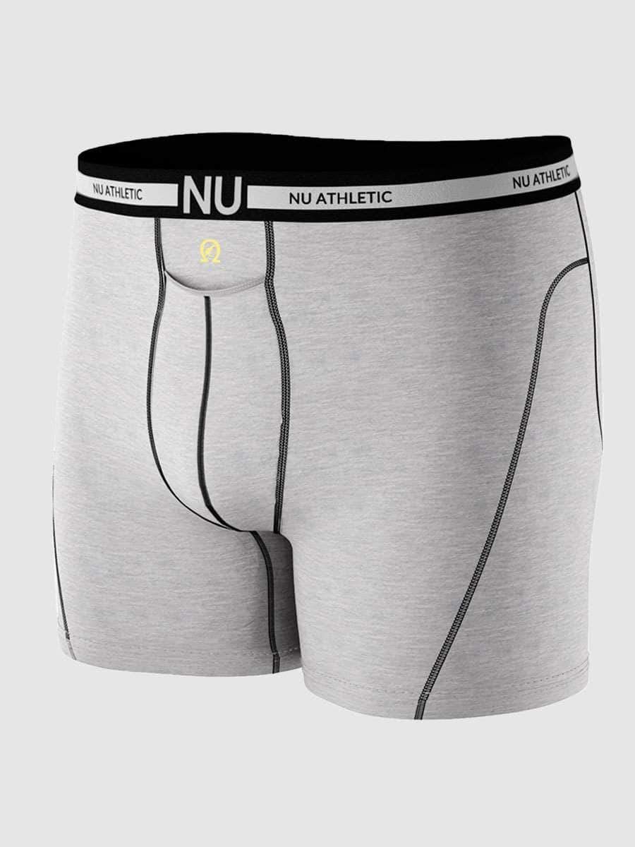 GYM Short White with Built In Pouch Underwear