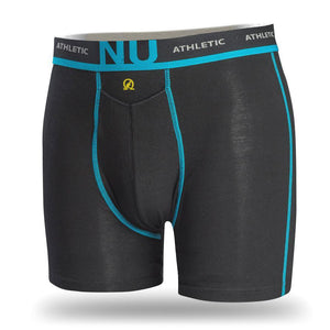 Boxer Nu Athlétique noir et turquoise