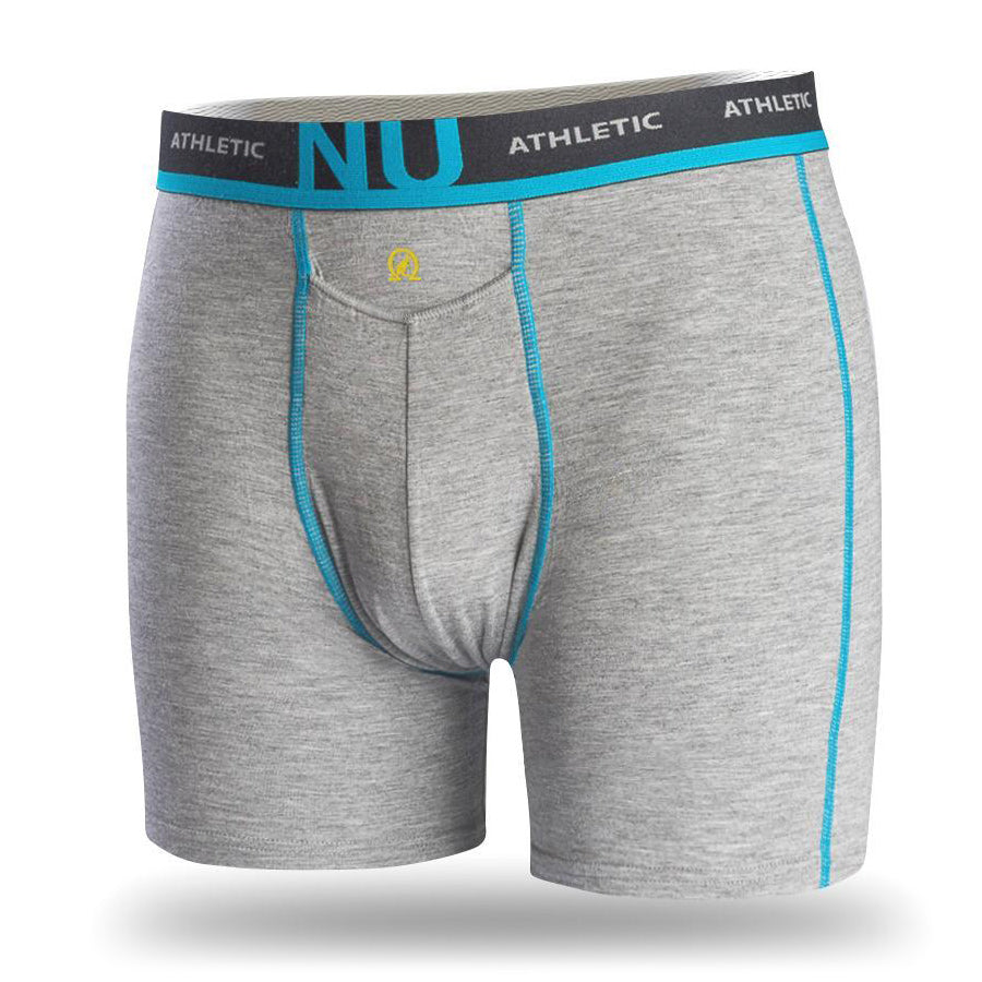 Boxer Nu Athlétique gris et turquoise