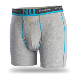 Boxer Nu Athlétique gris et turquoise