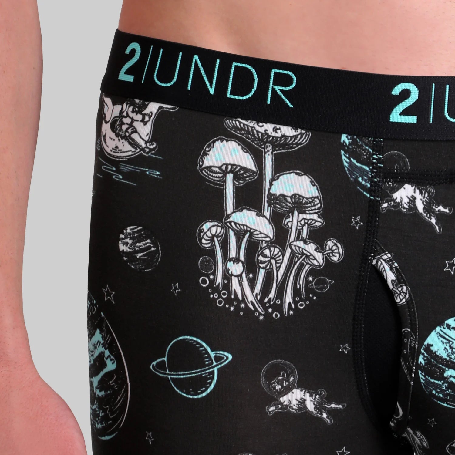 2Undr - Swing Shift Boxer Brief : Space Golf Black