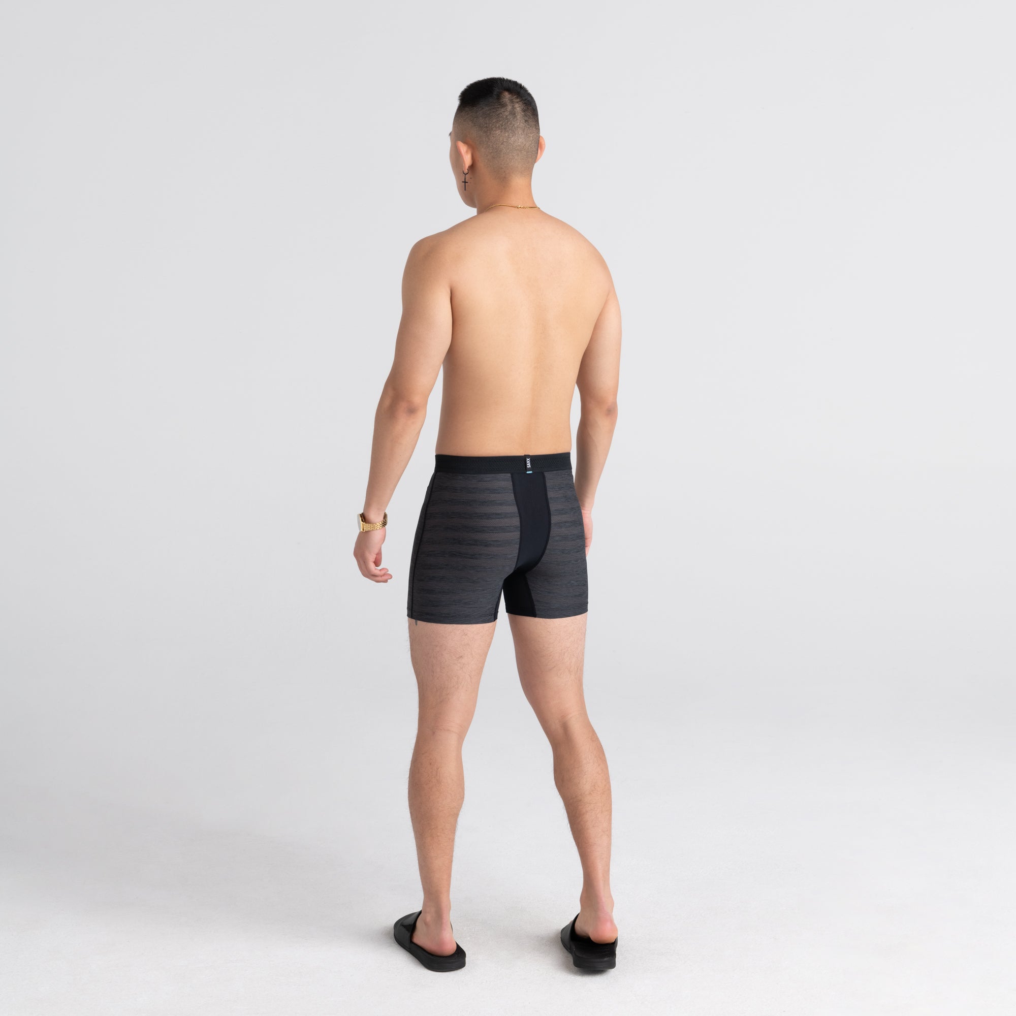 Saxx - Droptemp™ Cooling Mesh Boxer Brief with opening : Black