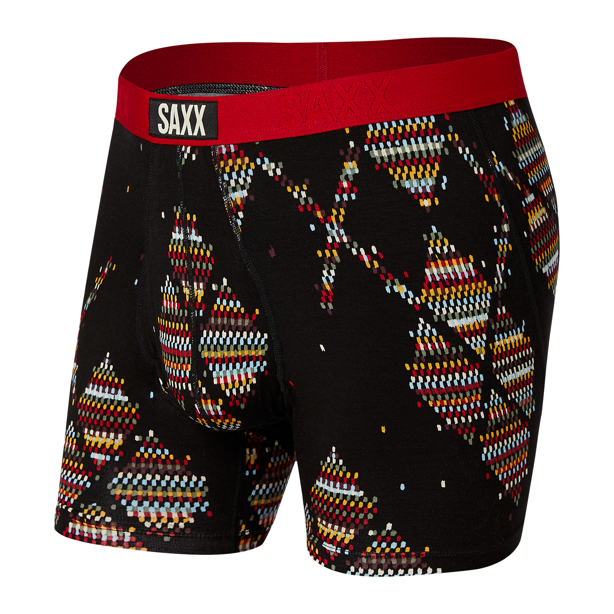 Boxer Saxx Ultra Black Argyle avec ouverture