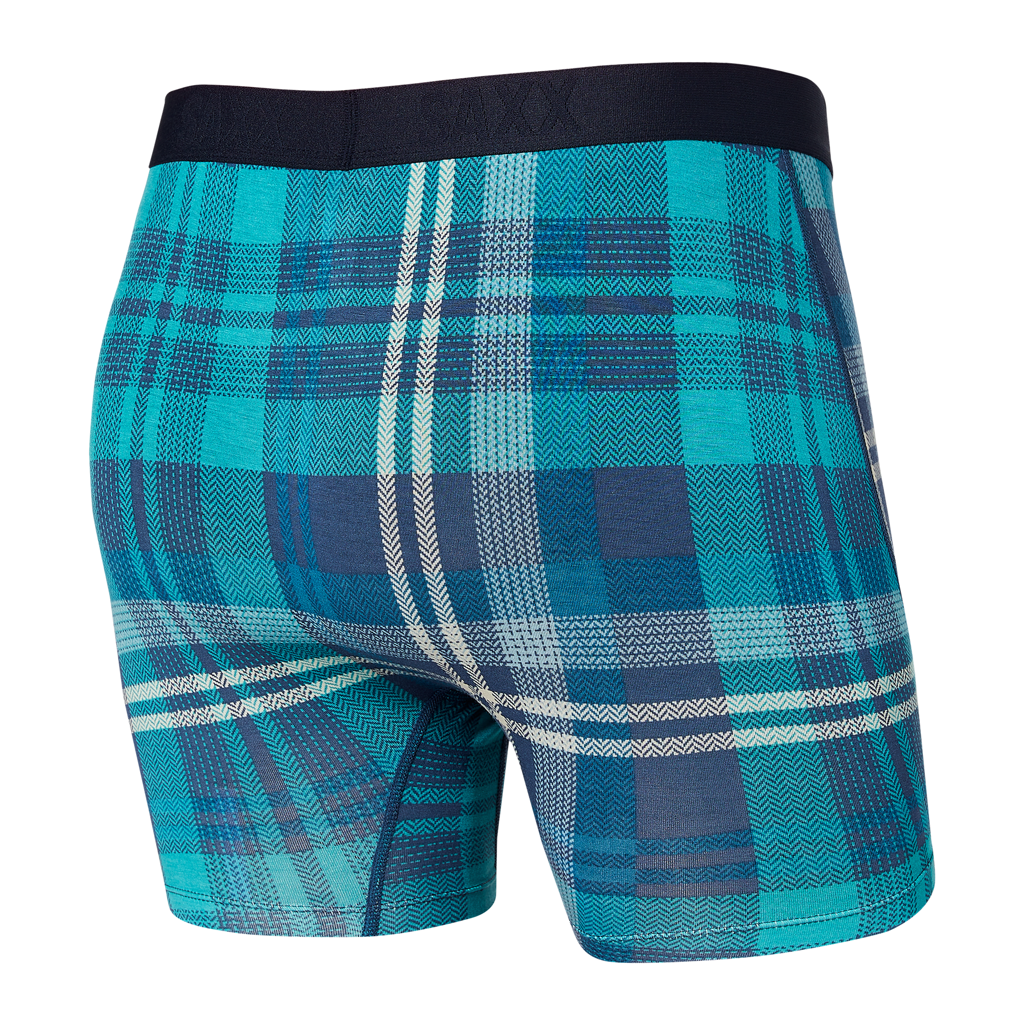 Boxer Saxx Ultra Blue Free Fall Plaid avec ouverture