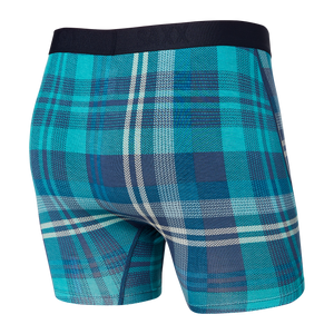 Boxer Saxx Ultra Blue Free Fall Plaid avec ouverture