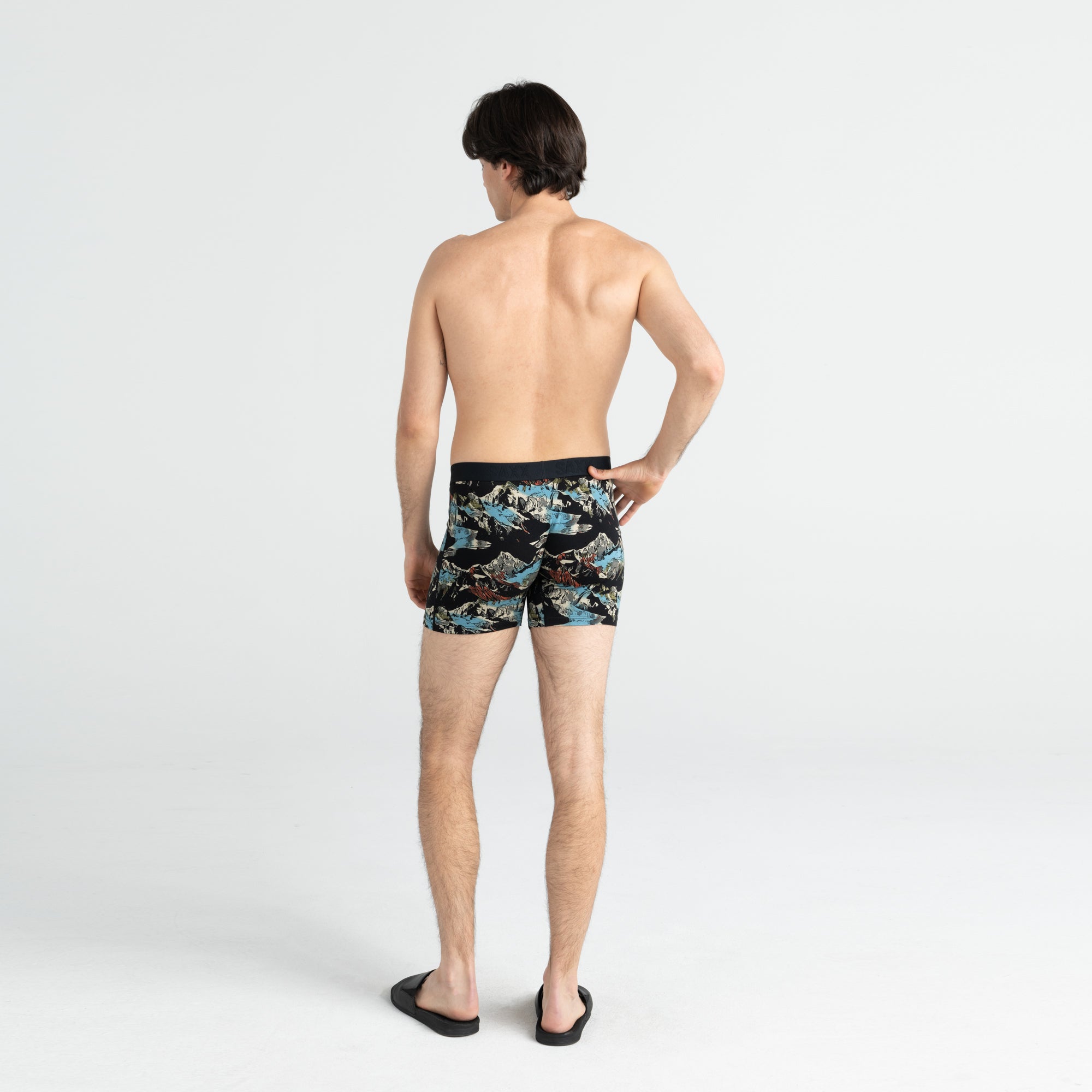 Boxer Saxx Ultra Black Mountainscape avec ouverture