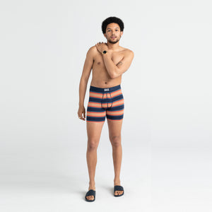 Boxer Saxx Ultra Navy Banner Stripe avec ouverture