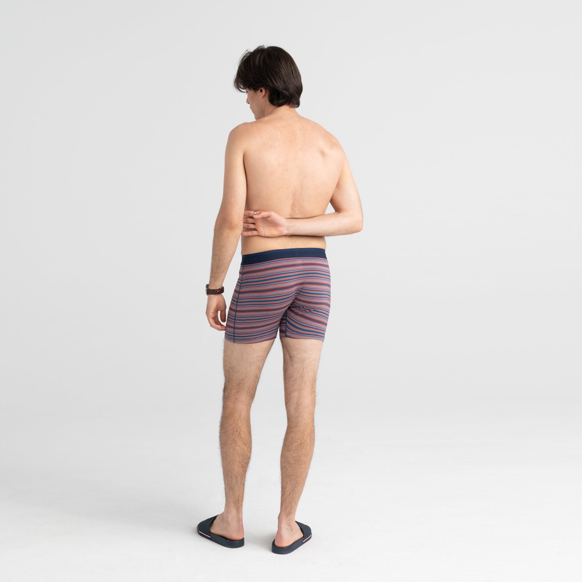 Boxer Saxx Platinum Blue Mirage Stripe avec ouverture