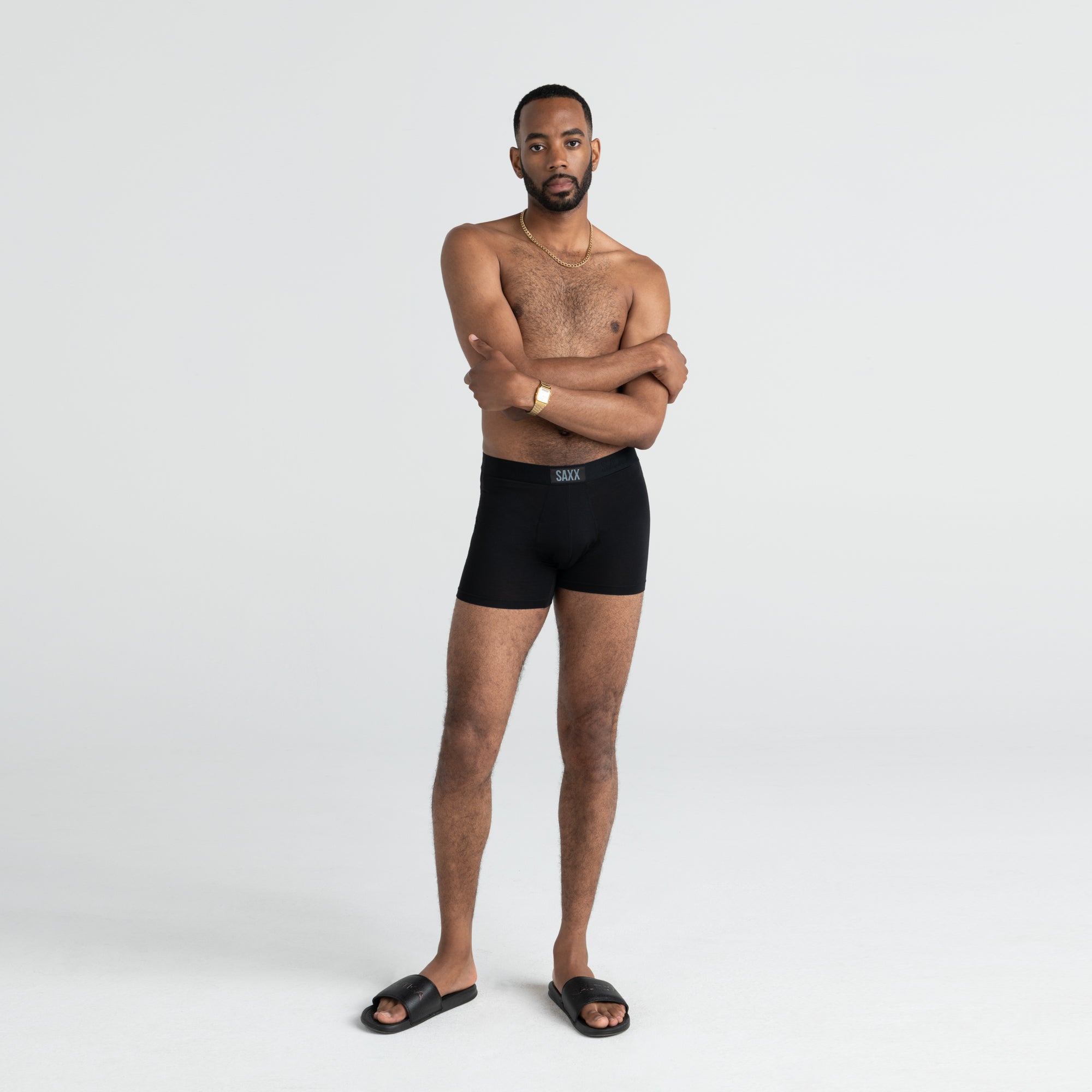 Boxer Saxx Vibe Black Spacedye Chevron