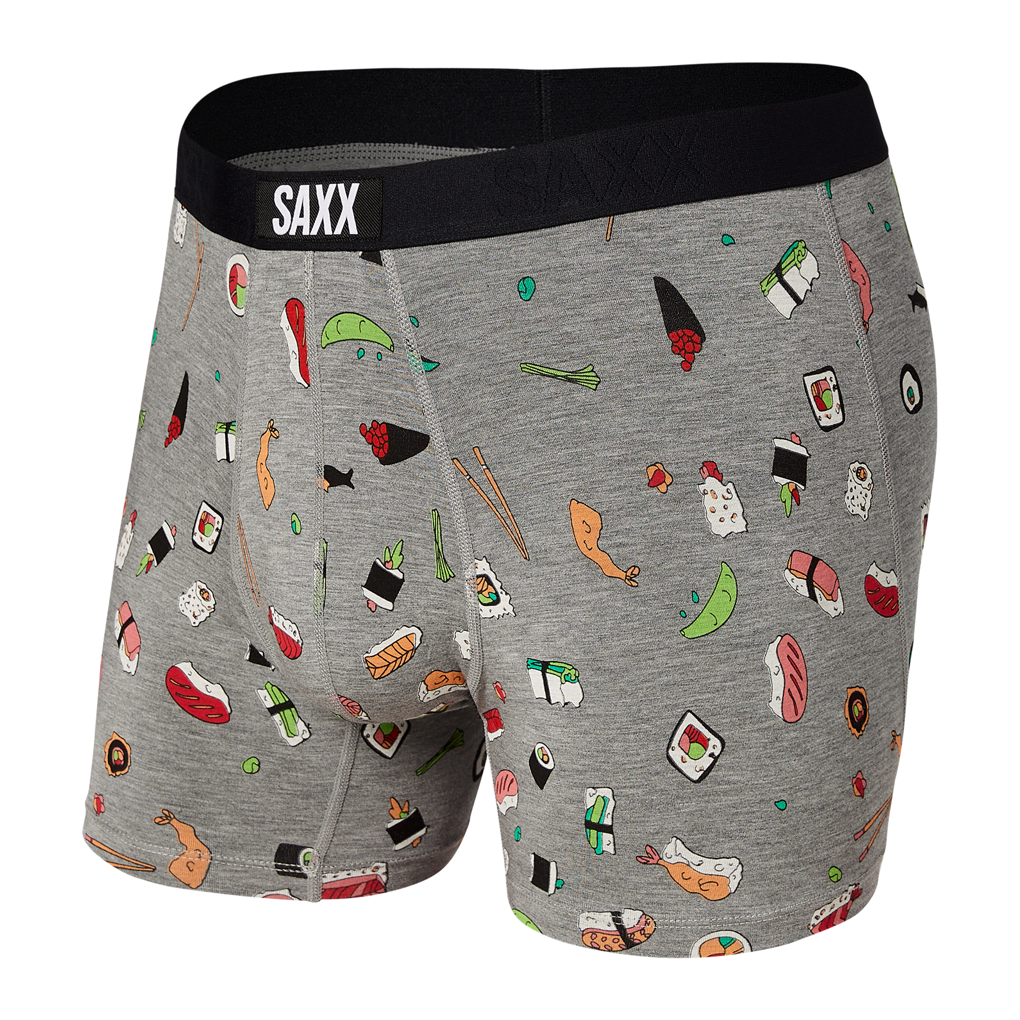 Saxx - Vibe Boxer Brief : Gray Sushi Doobie Doo