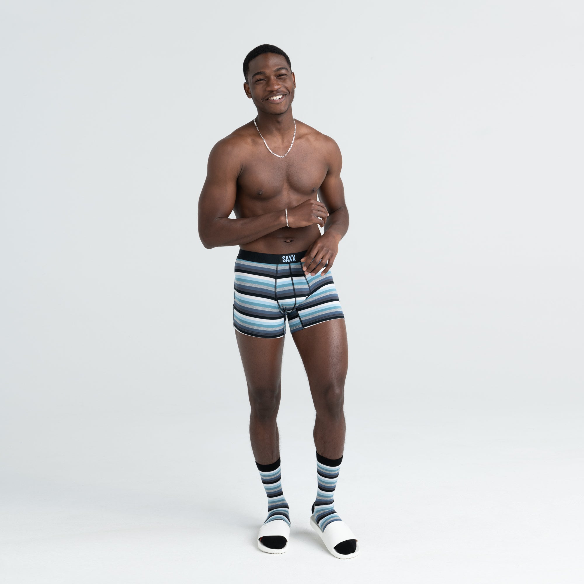 Boxer Saxx Vibe Grey Pop Stripe