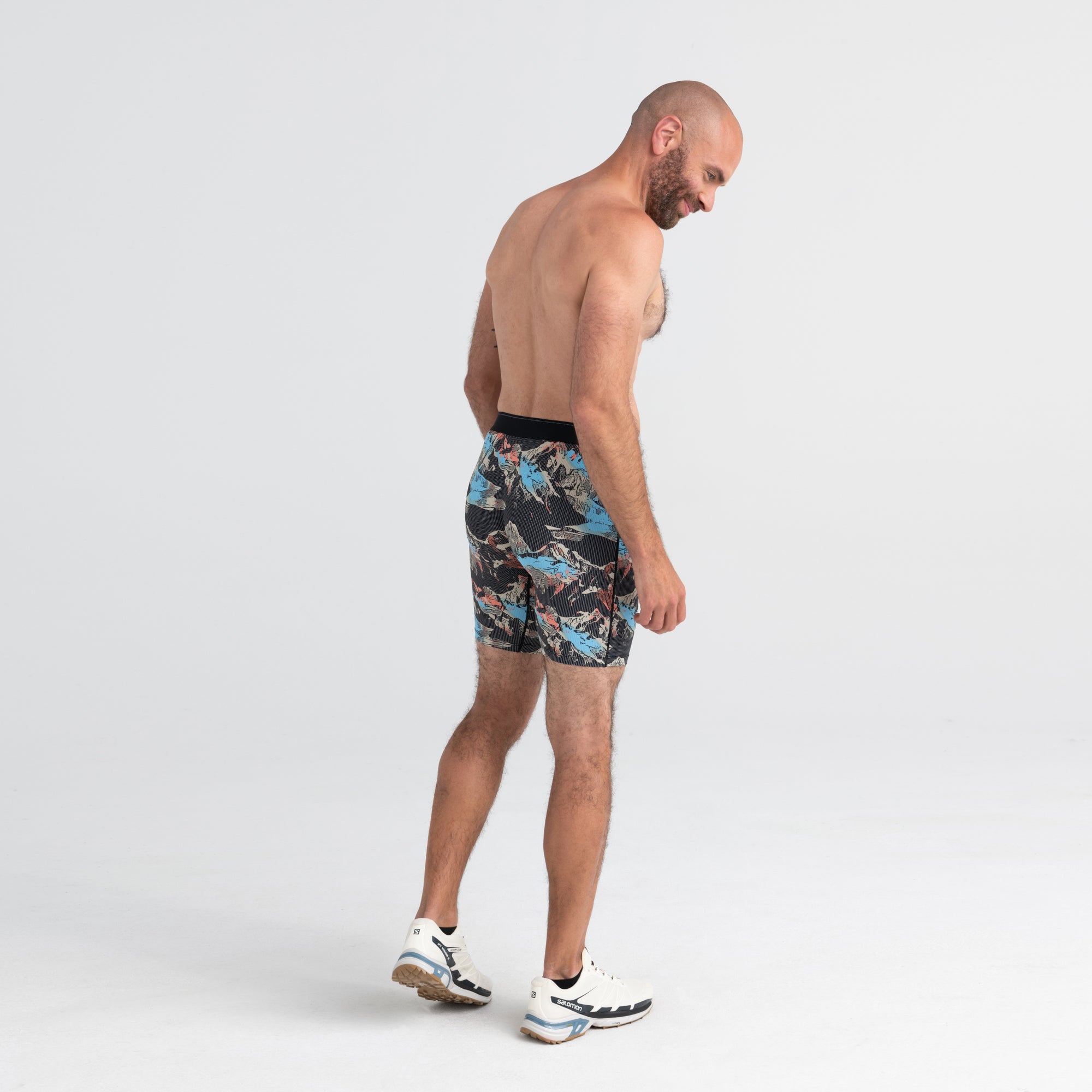 Boxer long Quest Black Mountainscape avec ouverture