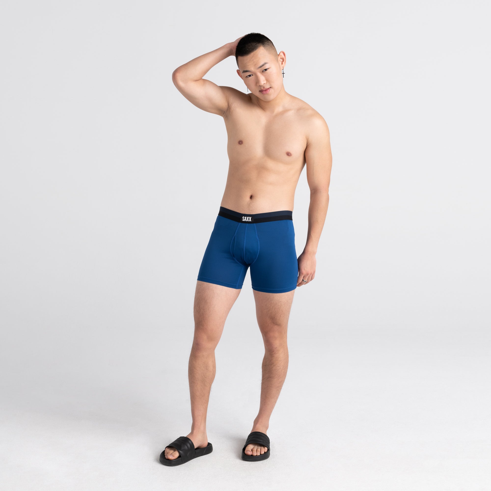 Boxer Saxx Sport Mesh City Blue avec ouverture