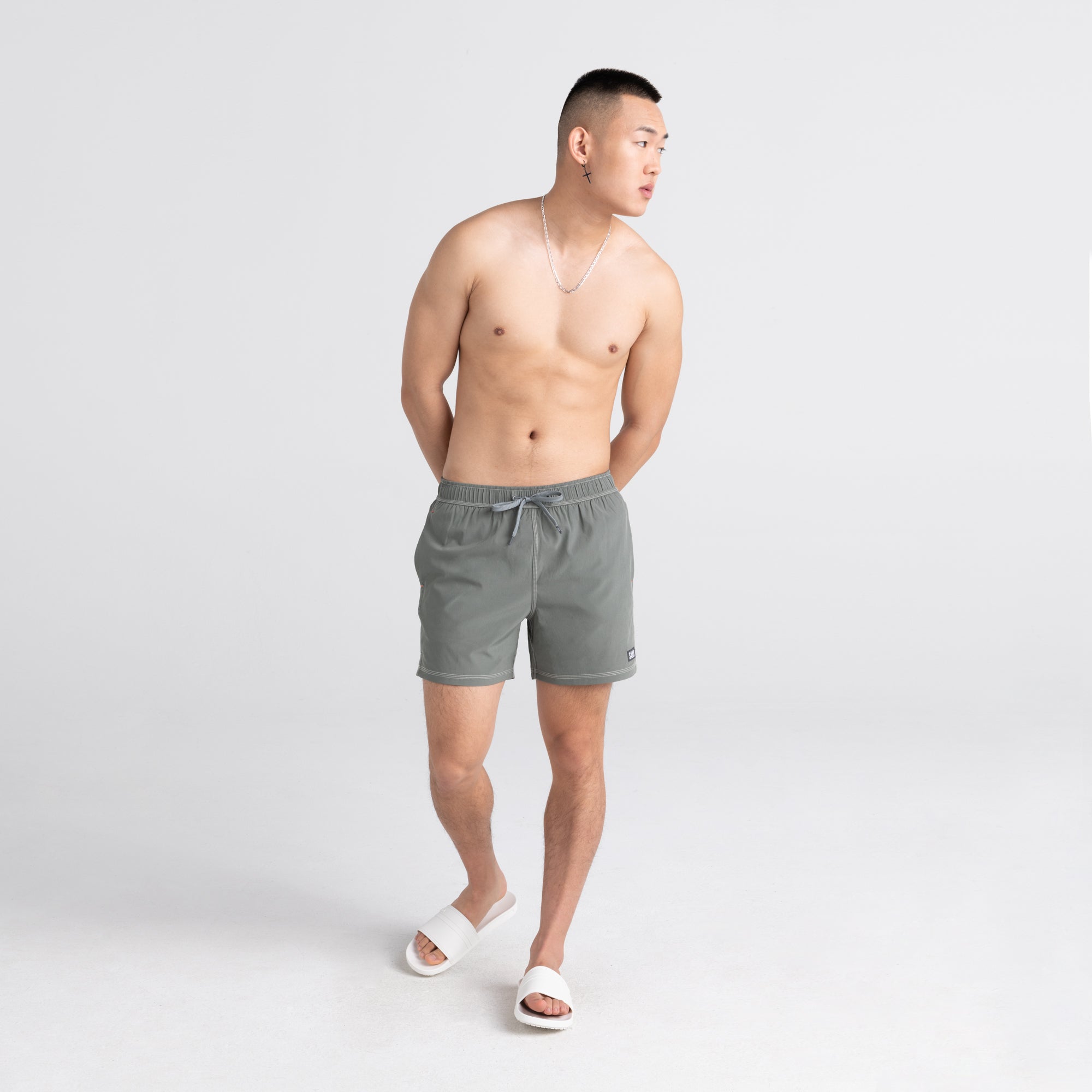 Maillot de bain Saxx Oh Buoy 2in1 VOLLEY 5" Cargo Grey