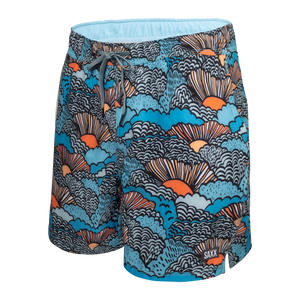 Maillot de bain Saxx Oh Buoy 2in1 VOLLEY 5" Blue Sunbreak