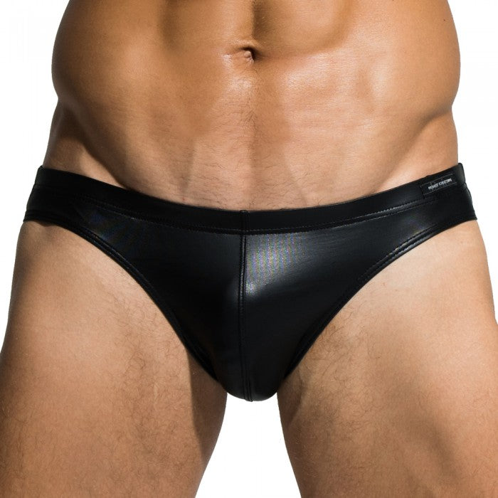 Private Structure black leather briefs