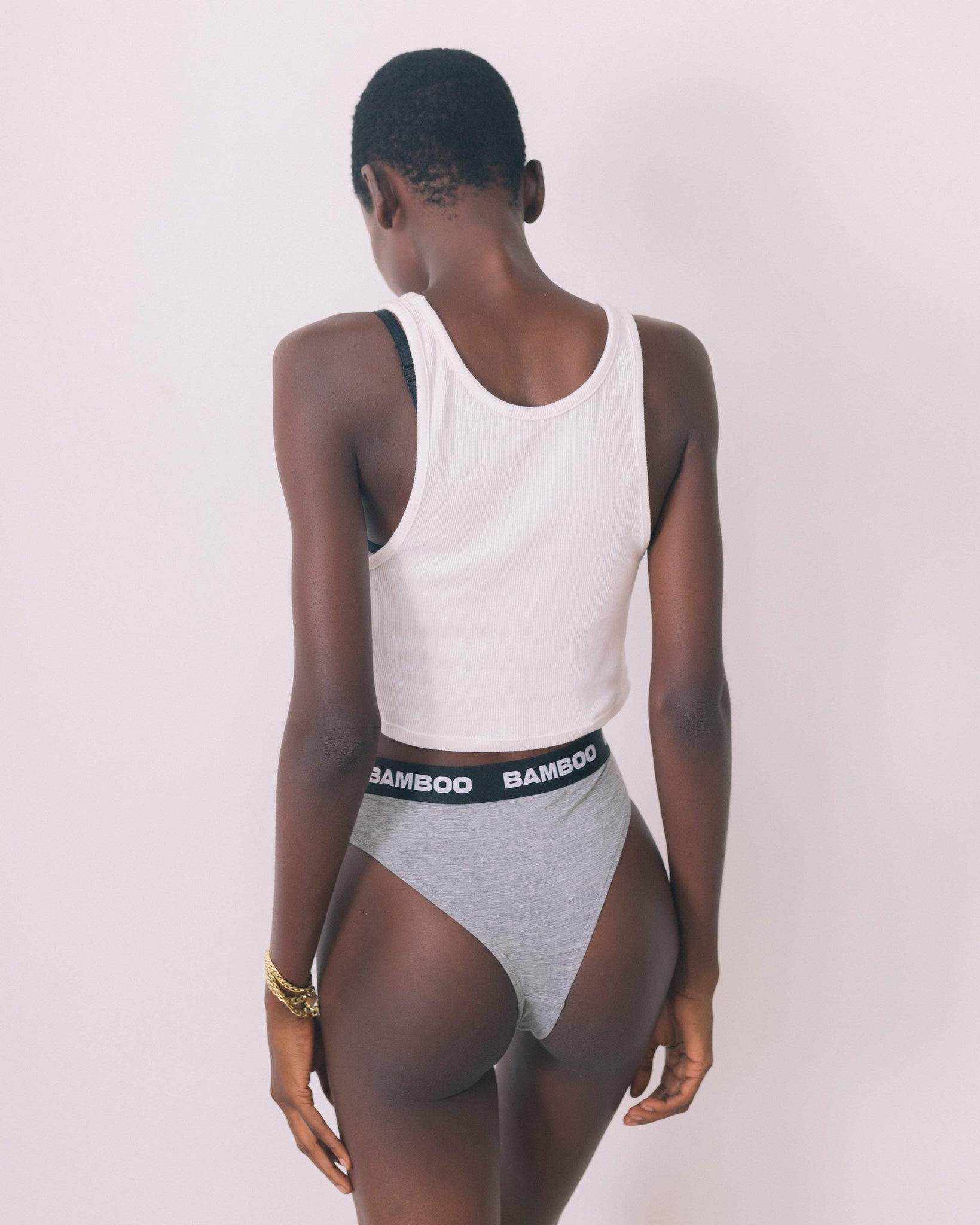 Culotte High cut Bikini Bamboo Underwear Grey Mix